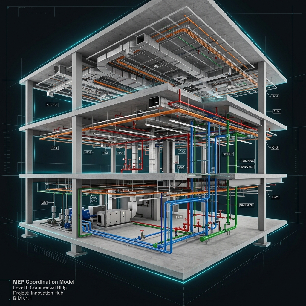 MEP coordination BIM model